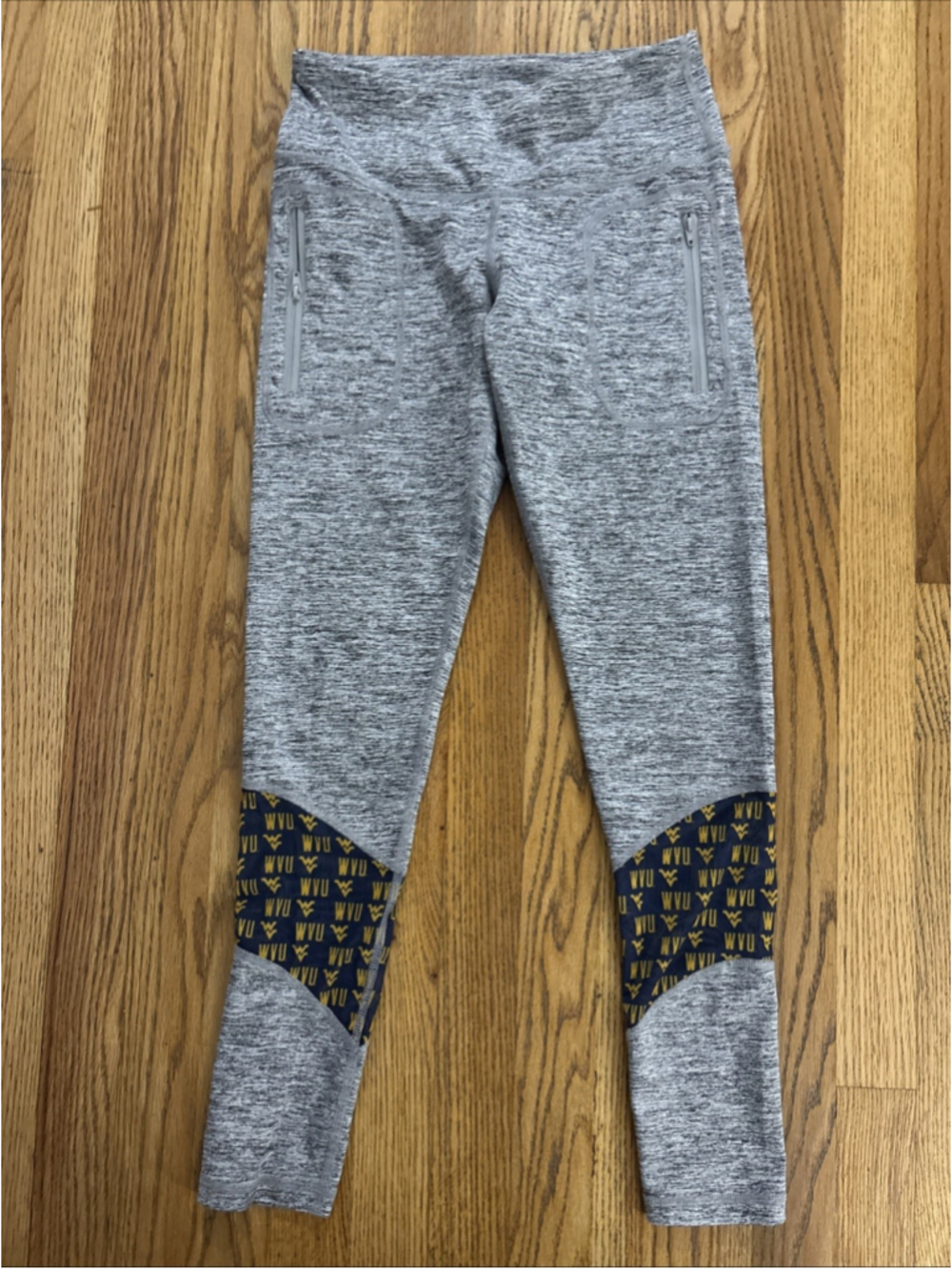 West Virginia Mountaineers ZooZatz Leggings Gray Women's Size Medium